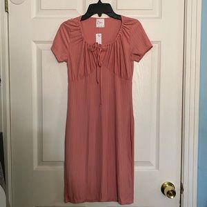 Olivia rue Dress Keyhole Tie Cinch Font Dress.